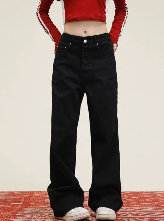 American Retro Drap Slim Jeans Pants