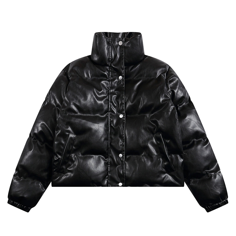 American cotton PU leather jacket