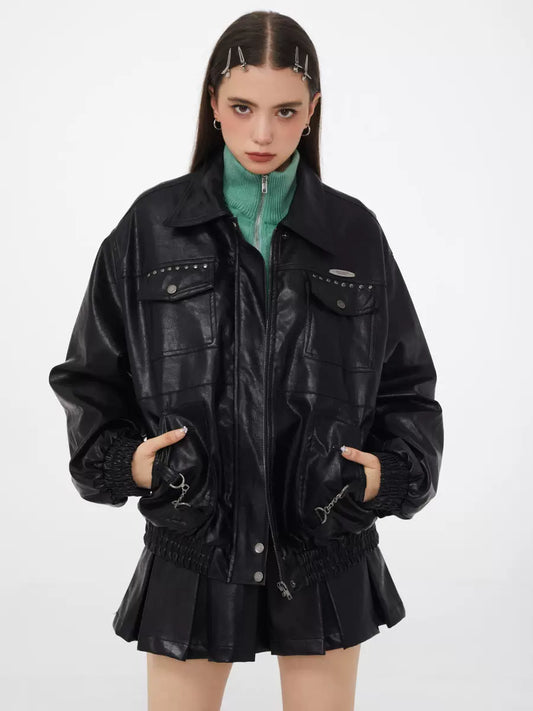 American PU leather jacket