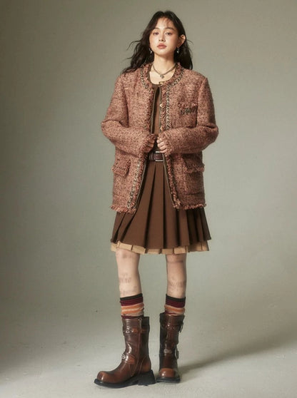 DOUBLE TASSEL PANELED SMALL COAT