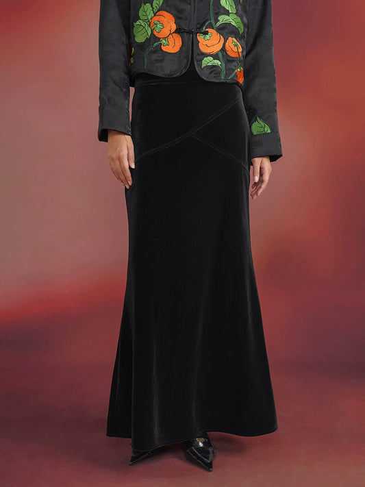 Original Elegant Black Fishtail Skirt