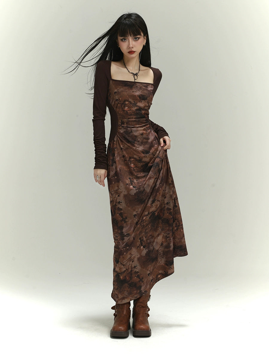 Chinese Long Sleeve Dress