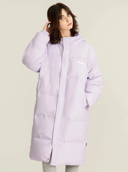 LONG HOODED COUPLE DOWN JACKET