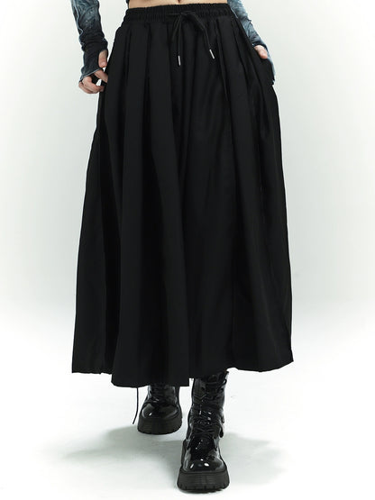 Yamamoto -Stil dunkler Falten -Culottes -Rock