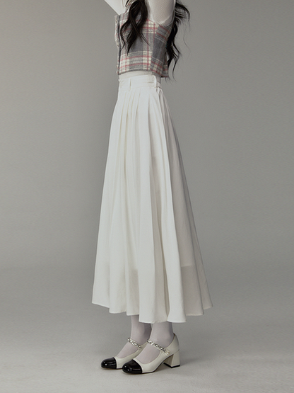 Midi A-Line High-waisted Skirt