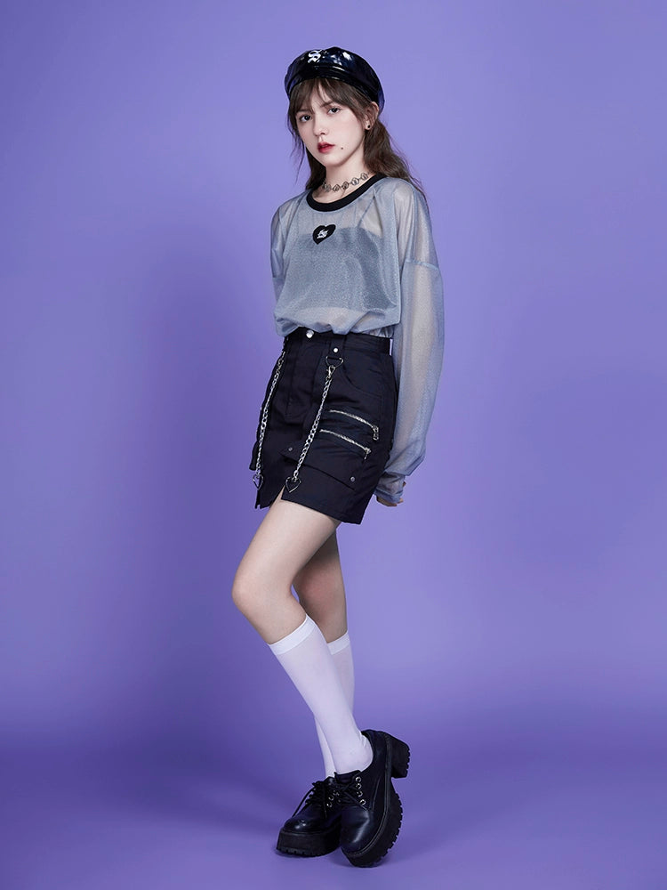 A-line short skirt