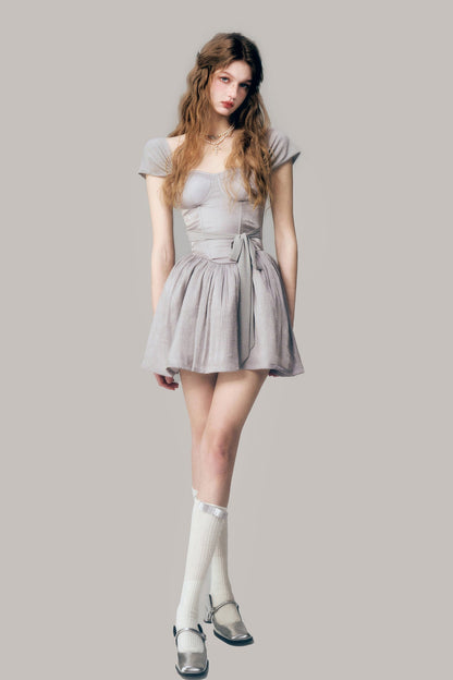 Off-the-shoulder Ballet Style Tutu Dress