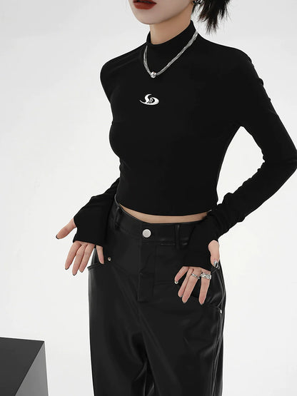 Mock Neck Long Sleeve Top