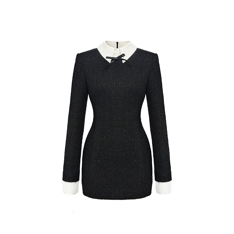 Black And White Stitching Lady Sense Dress