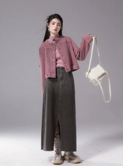 Woolen hombus sleeves tops