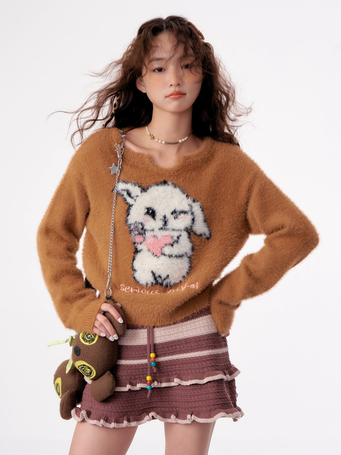 American rabbit warm pullover sweater