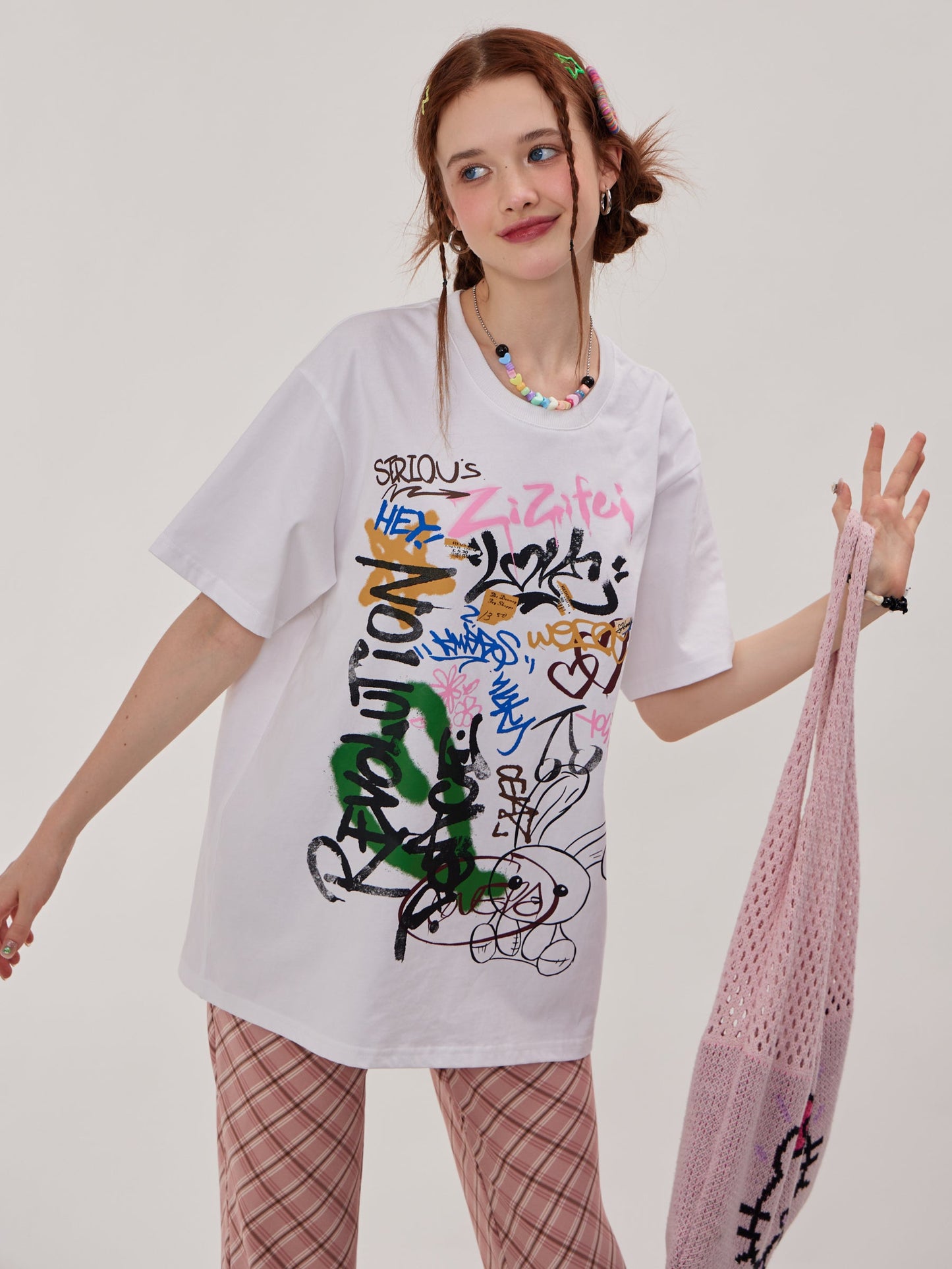 Doodle -Design -Design -Ärmel -T -Shirt