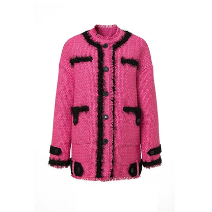 pink ink wool jacket