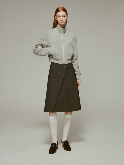 Minimalist composite wool skirt