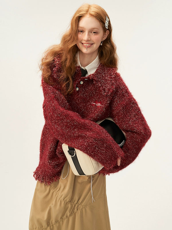 Long sleeve loose knit tops