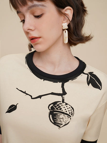 Fruit Print Slim T-Shirt