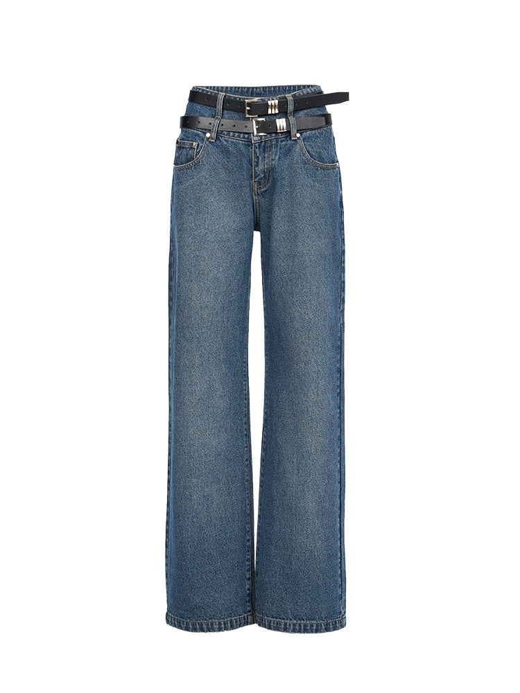 Wide Legs Old Washed Denim Pants