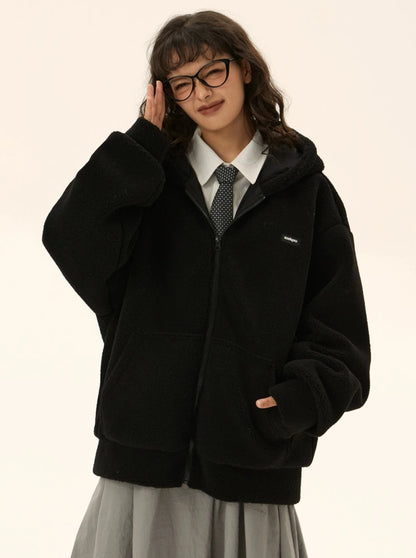 Vintage thickened fleece jacket