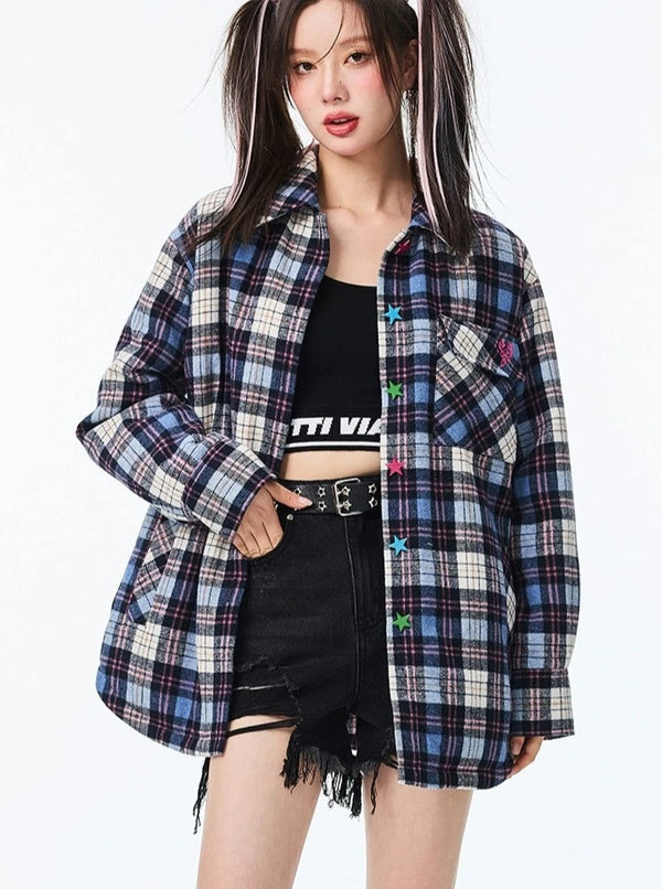 Loose Padded Shirt Jacket