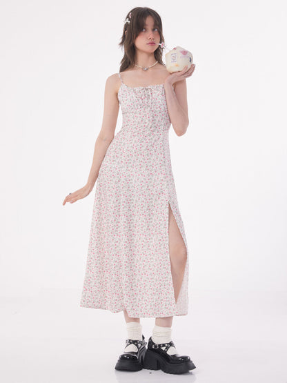 Retro Chiffon Floral Dress