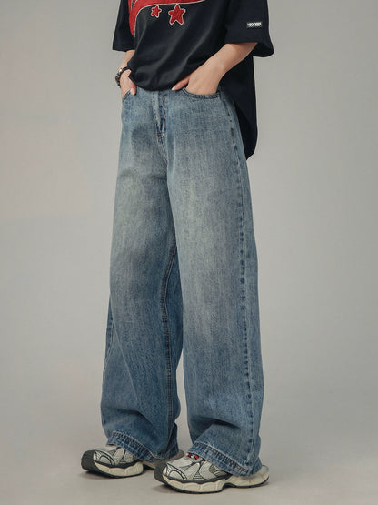 American Retro Drape Jeans Straight Pants