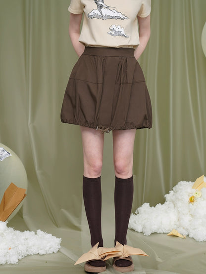 Retro High Waist Slimming Legs Shorts Skirt