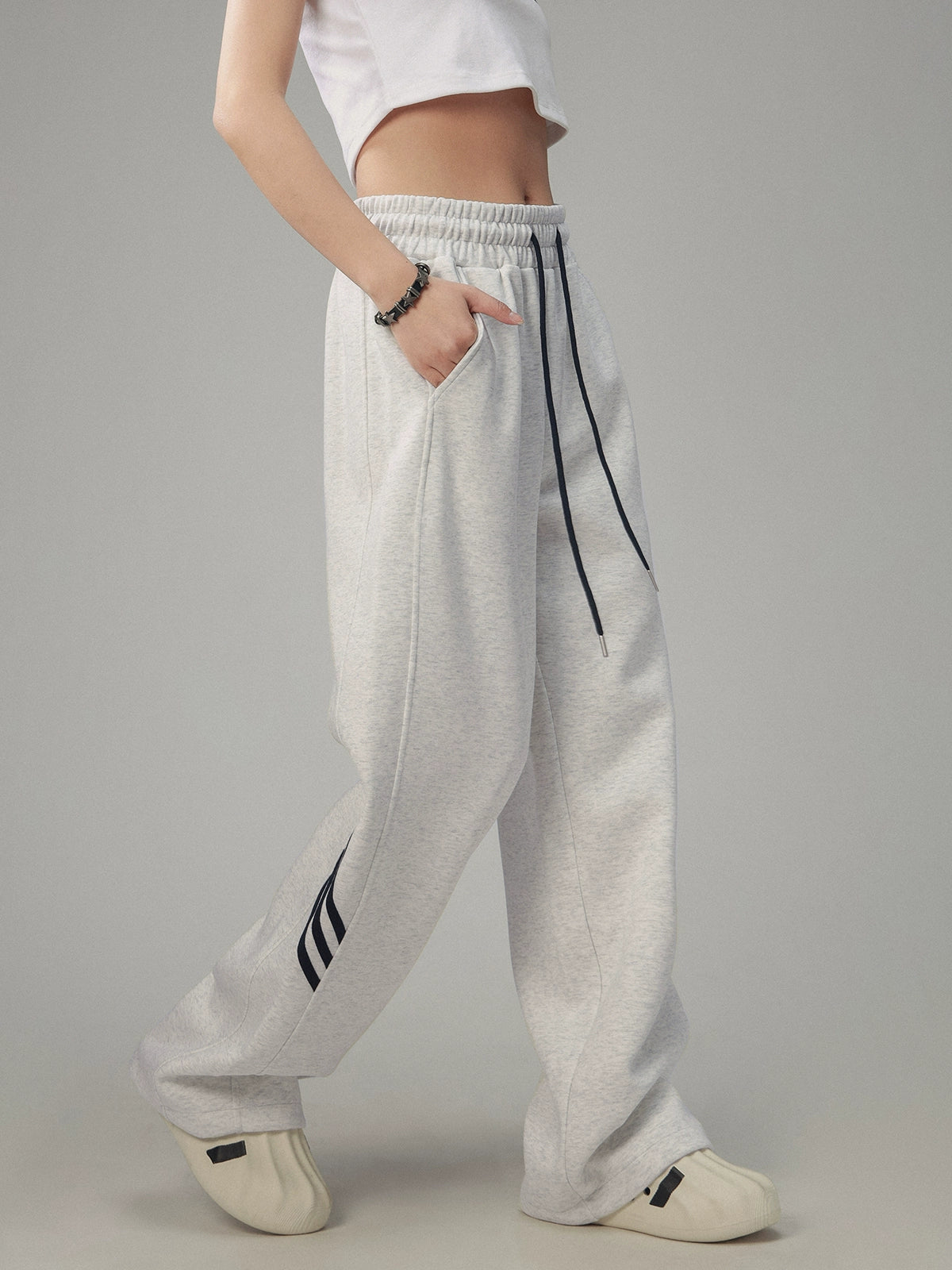 Vintage Striped Casual Sweatpants