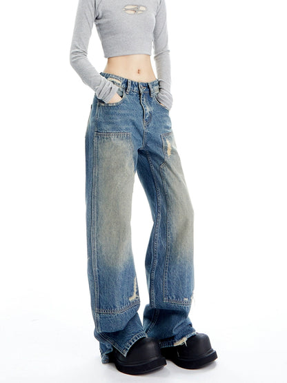 American Loose Wide Legs Jeans Pants