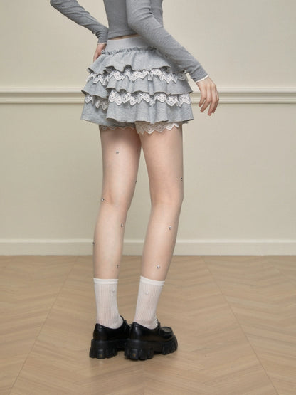 American Black Low-waisted Short Skirt