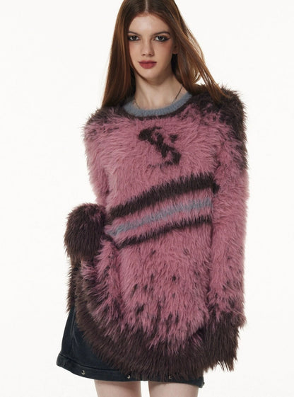 Imitation mink wool soft sweater