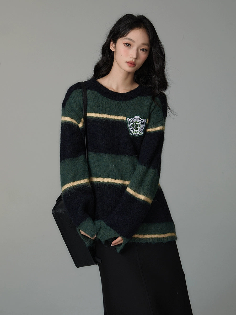 crewneck soft loose knit top