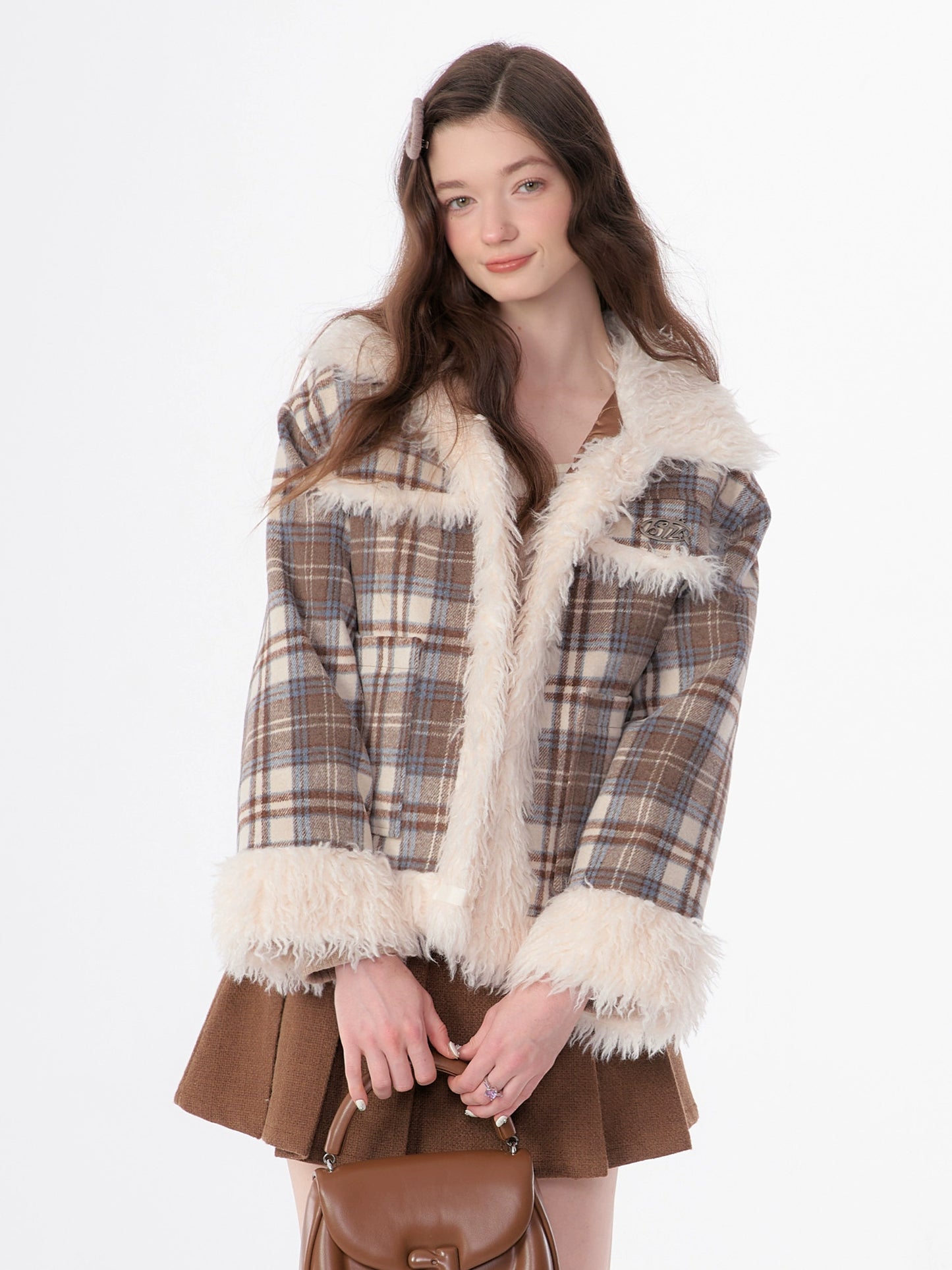 Thickened plaid cotton Coat