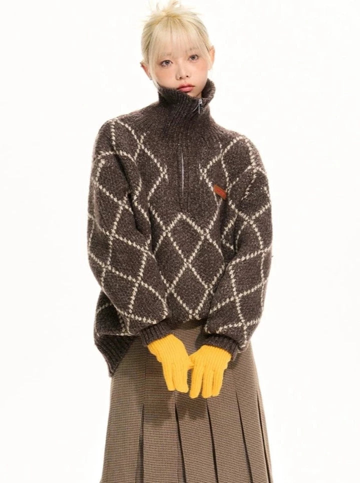 Retro Knitwear Sweater Coat