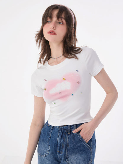 Rabbit Print Short Sleeve T-Shirt