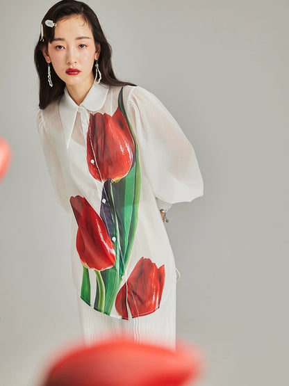 vintage semi-sheer pre-fall shirt