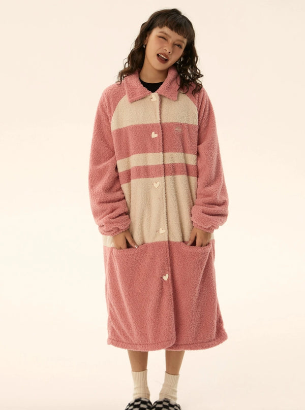 Sweater loose long pajamas coat