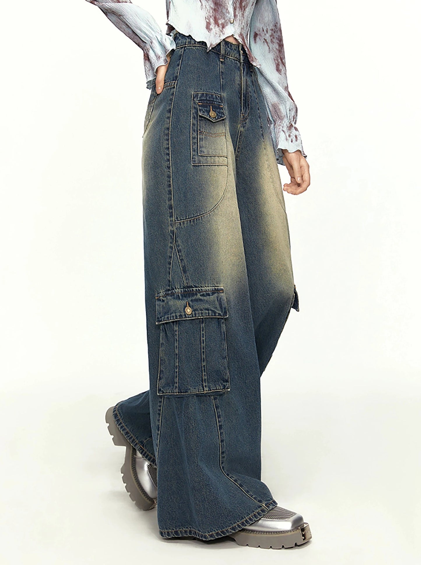 Retro Wash Jeans Pants