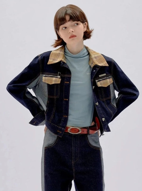 WhyBerry vintage wash denim jacket