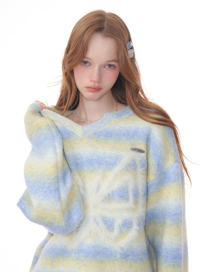 American striped butterfly sweater