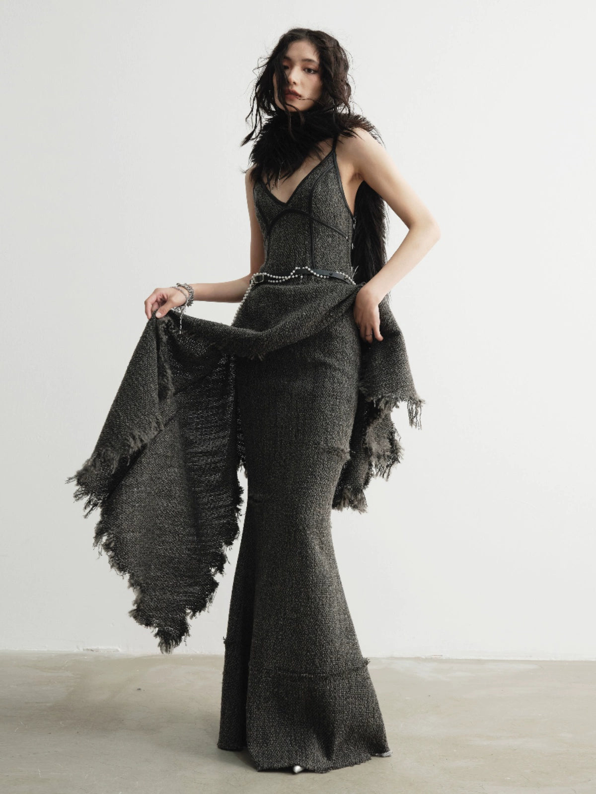 ivory cocktail dress NINA CANACCI 607 Tulle Color:Black × Green main image 0
