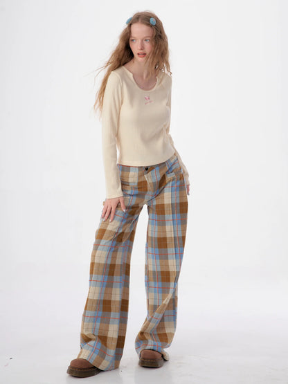 Plaid Casual Pants