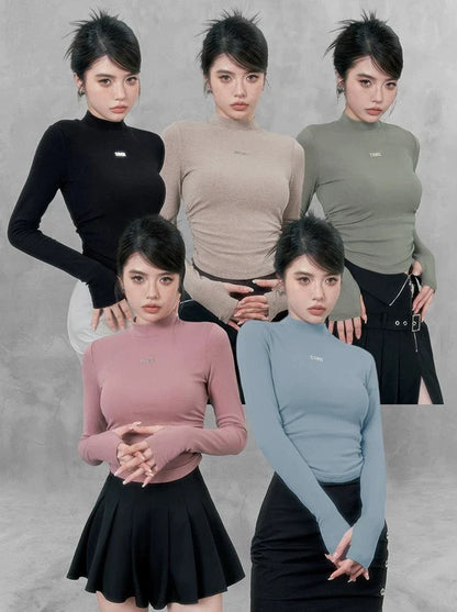 Souffle American Slim Turtleneck Top