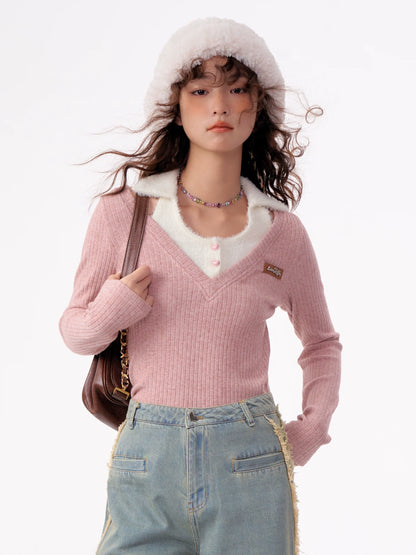 Layer Knitted Set Tops