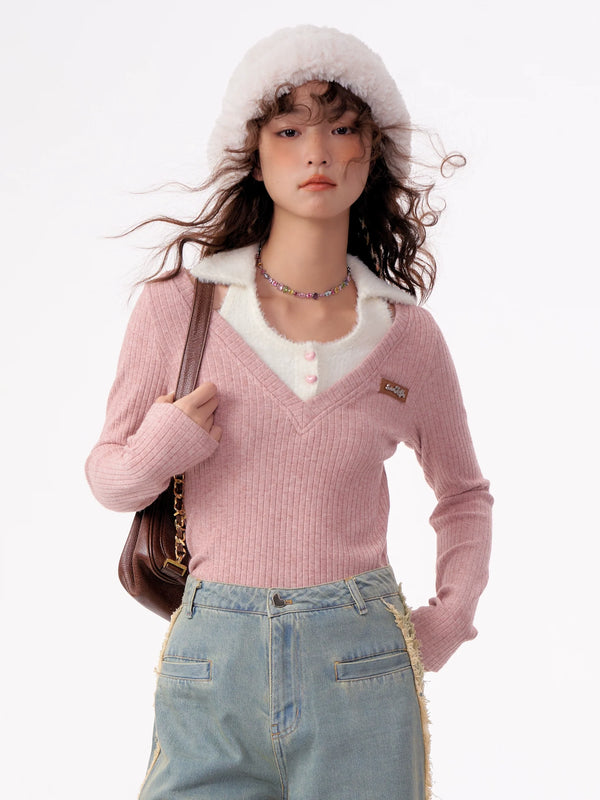 Layer Knitted Set Tops