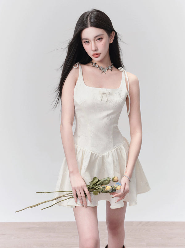 Black and White Butterfly Bow Princess Dress