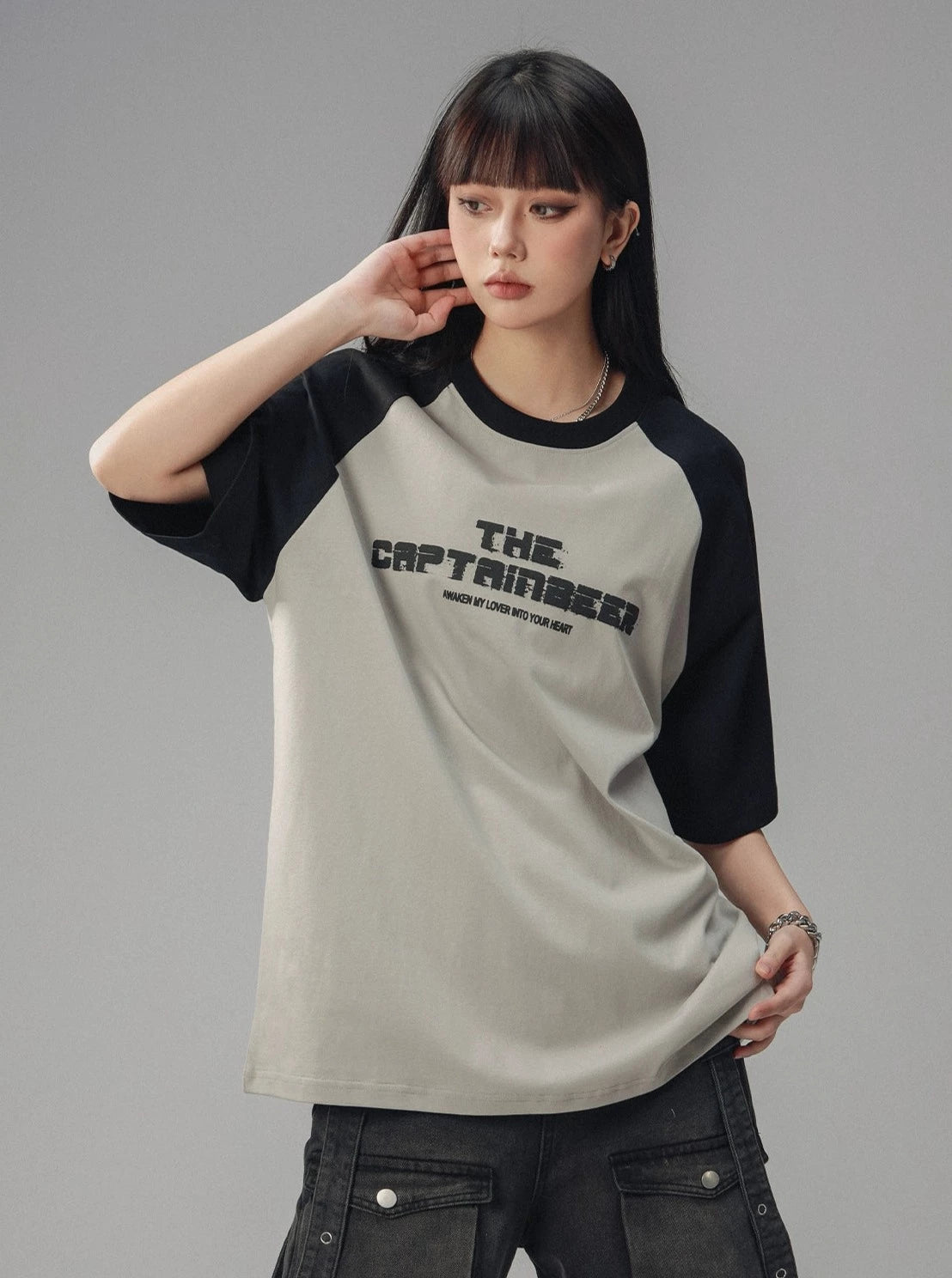 American Vintage Raglan Printed Tops