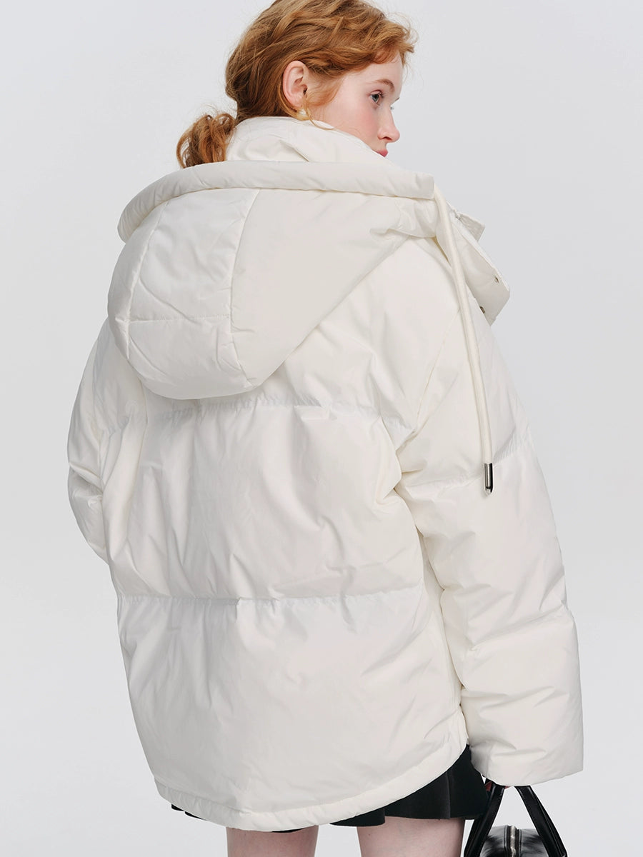 duck down thickened short bread jacket