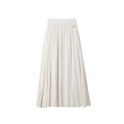 ORIGINAL WHITE MICRO A-LINE KNIT SKIRT