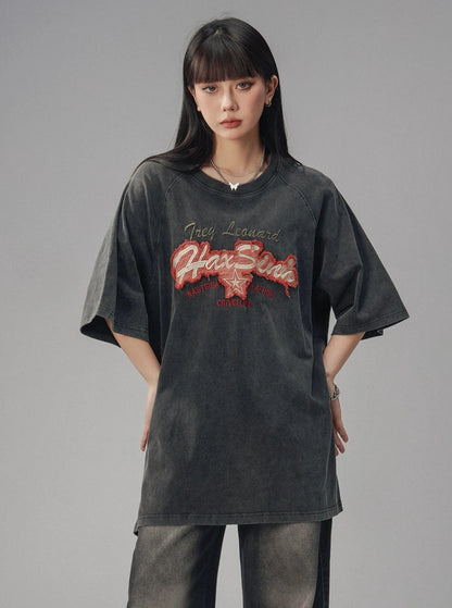 American Vintage Patch Embroidery Top