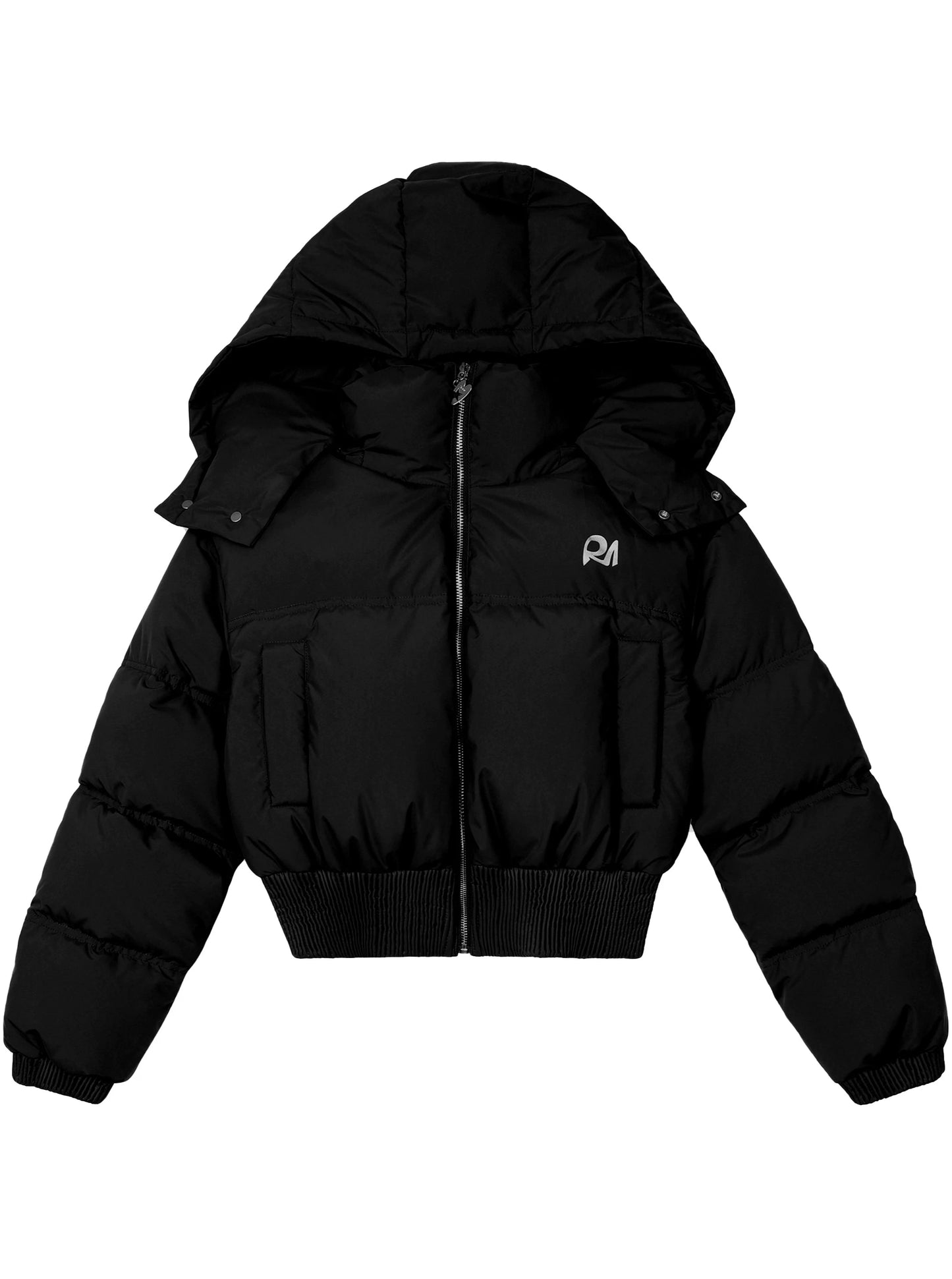 Removable hooded Maillard down jacket